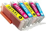 LeciRoba 580XXL 581XXL Ink Cartridges for Canon TR TS Series 6 Color High Yield view 1