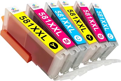 LeciRoba 580XXL 581XXL Ink Cartridges for Canon TR TS Series 6 Color High Yield