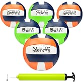Volleyball Assorted Graphics with Pump Navy/Green/White, Navy/Orange/White
