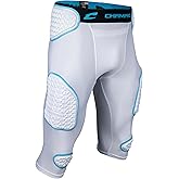 Champro Bull Rush 7-Pad Girdle Adult M White, Optic Blue
