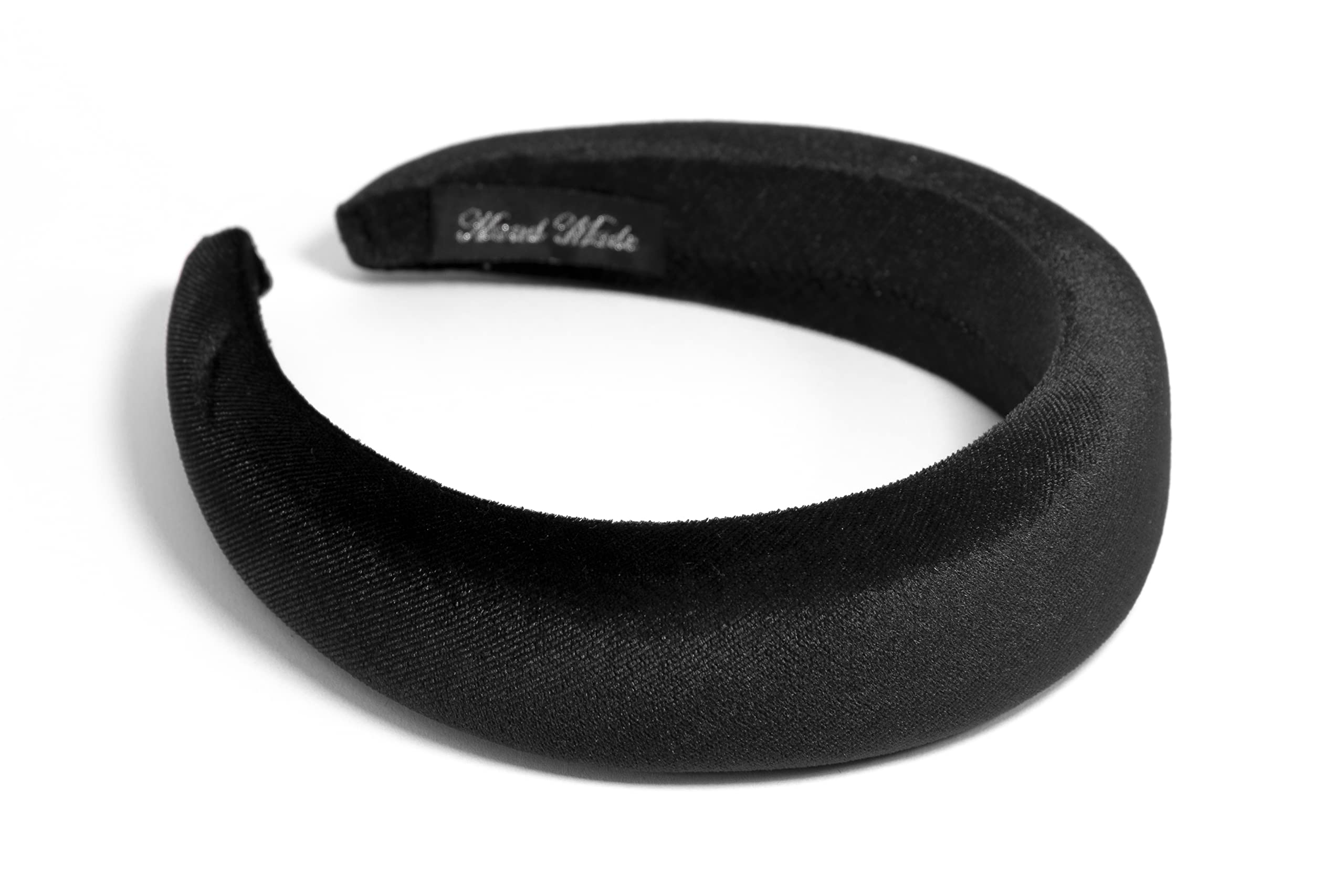 Velvet Padded Headbands for Women – Wide 4.2cm Hair Accessories for Women & Girls, Non-Pinching, Comfortable Fit (Black)