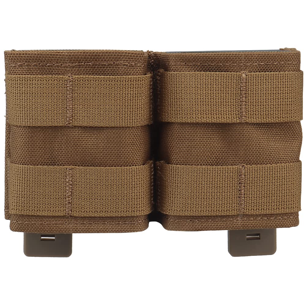 Tactical 5.56mm Mag Pouch Single Double Magazine Holder Modular Open Top Mag Carrier MOLLE Pouch Laser Cut Airsoft Hunting (Color : MG-F-09-CB, Size : 5.56)