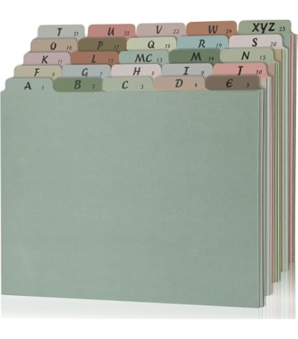 Amazon.com : Pendaflex A-Z Top Tab Recycled Gray Pressboard 1/5