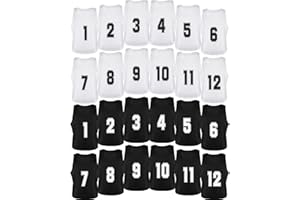 Silkfly 24 Pack Pinnies Scrimmage Youth Team Practice Vests NumberedBasketball Practice Training Vest