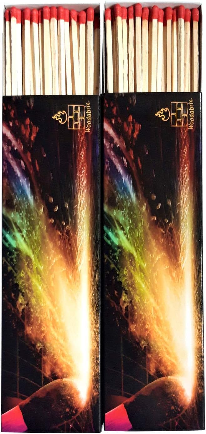 Woodabrix Extra Long Safety Matches x 2 Boxes. Perfect for Kitchen