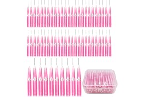 60Pcs Interdental Brushes Between Teeth Gum, Soft Bristles Braces Brush Dental Brushes with Push-pull Design, Toothpick Tooth