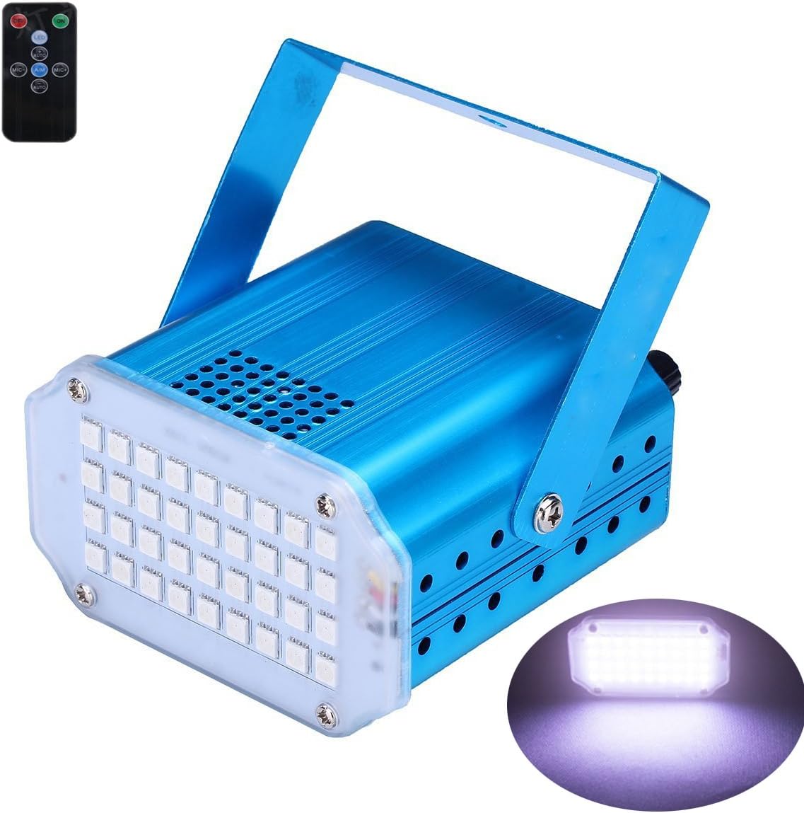 Party Stage Lights Strobe Flash Disco Light with Remote Sound Activated and Speed Control for DJ Party Club KTV Bar Home(White)