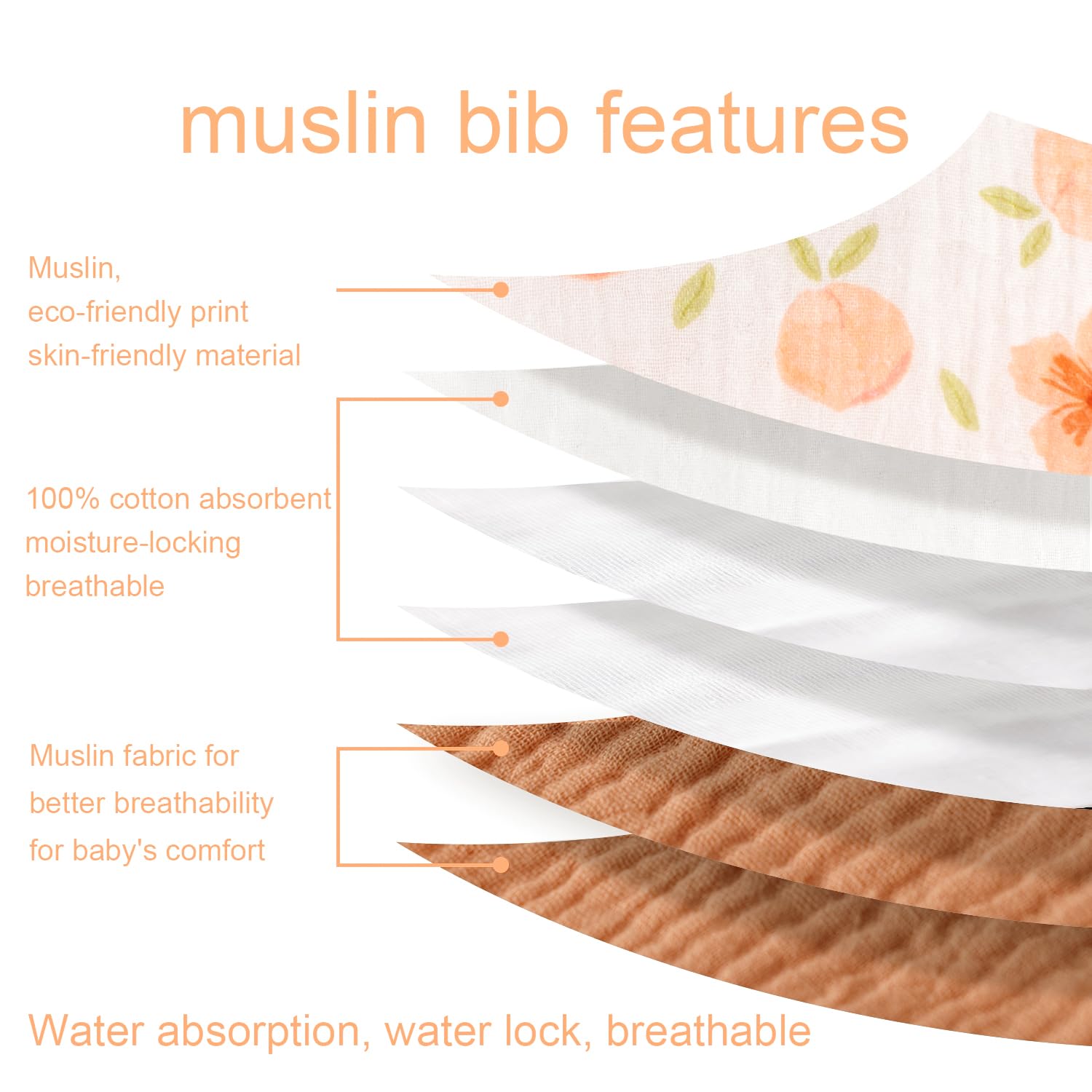 Baby Bandana Drool Bibs 6-Pack and Teething Toys 6-Pack Made with 100% Organic Cotton, Absorbent and Soft Unisex