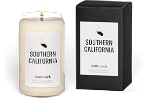 Homesick Premium Scented Candle, Southern California - Scents of Orange, Lemon, Rose, 13.75 oz, 60-80 Hour Burn, Natural Soy Blend Candle Home Decor, Relaxing Aromatherapy Candle