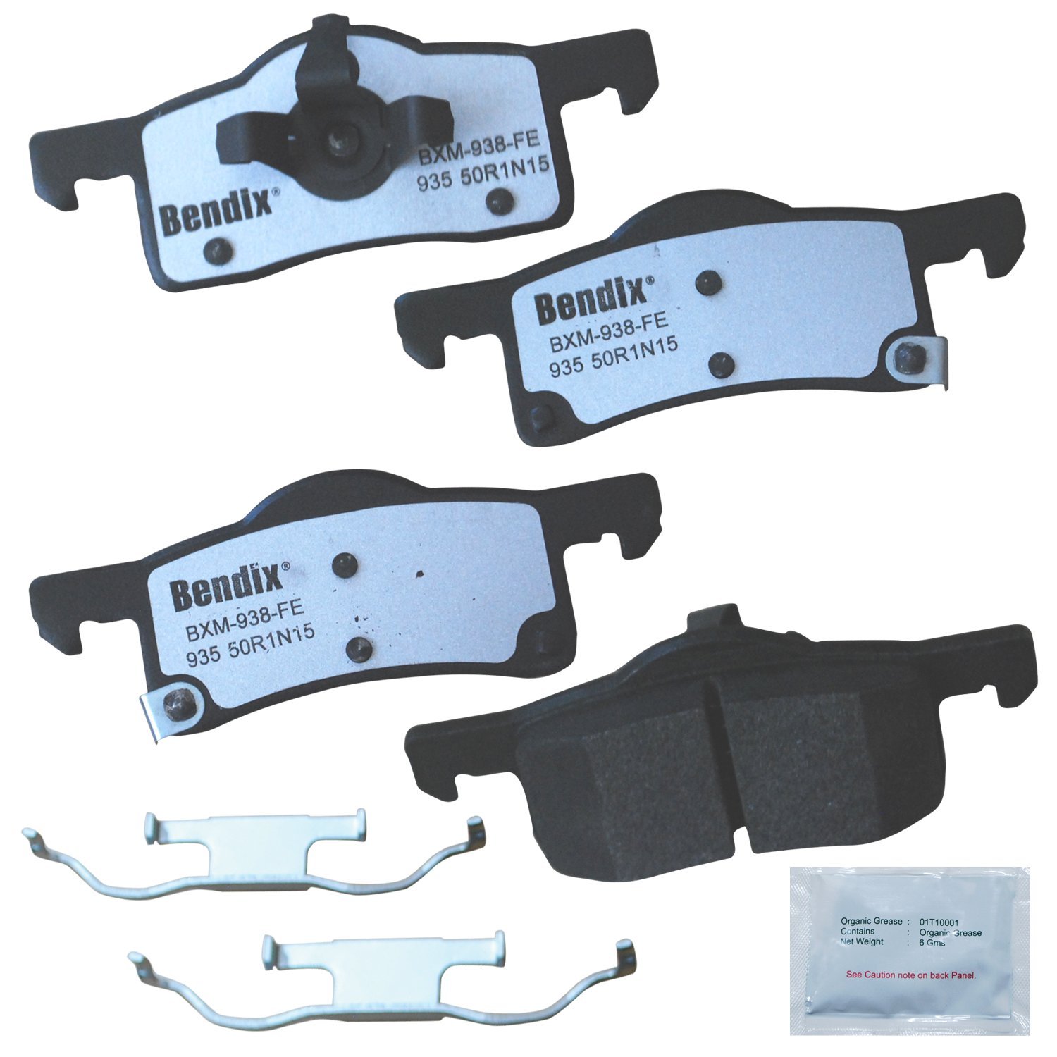 Bendix Fleet Metlok MKD935FM Semi-Metallic Rear Brake Pads for Ford Expedition 2006-2003, Lincoln Navigator 2006-2003 Image