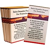 Westmon Works St Benedict Prayer Cards Bulk Pack Patron Saint Deluxe Card Bundle Made in the USA, Set of 25