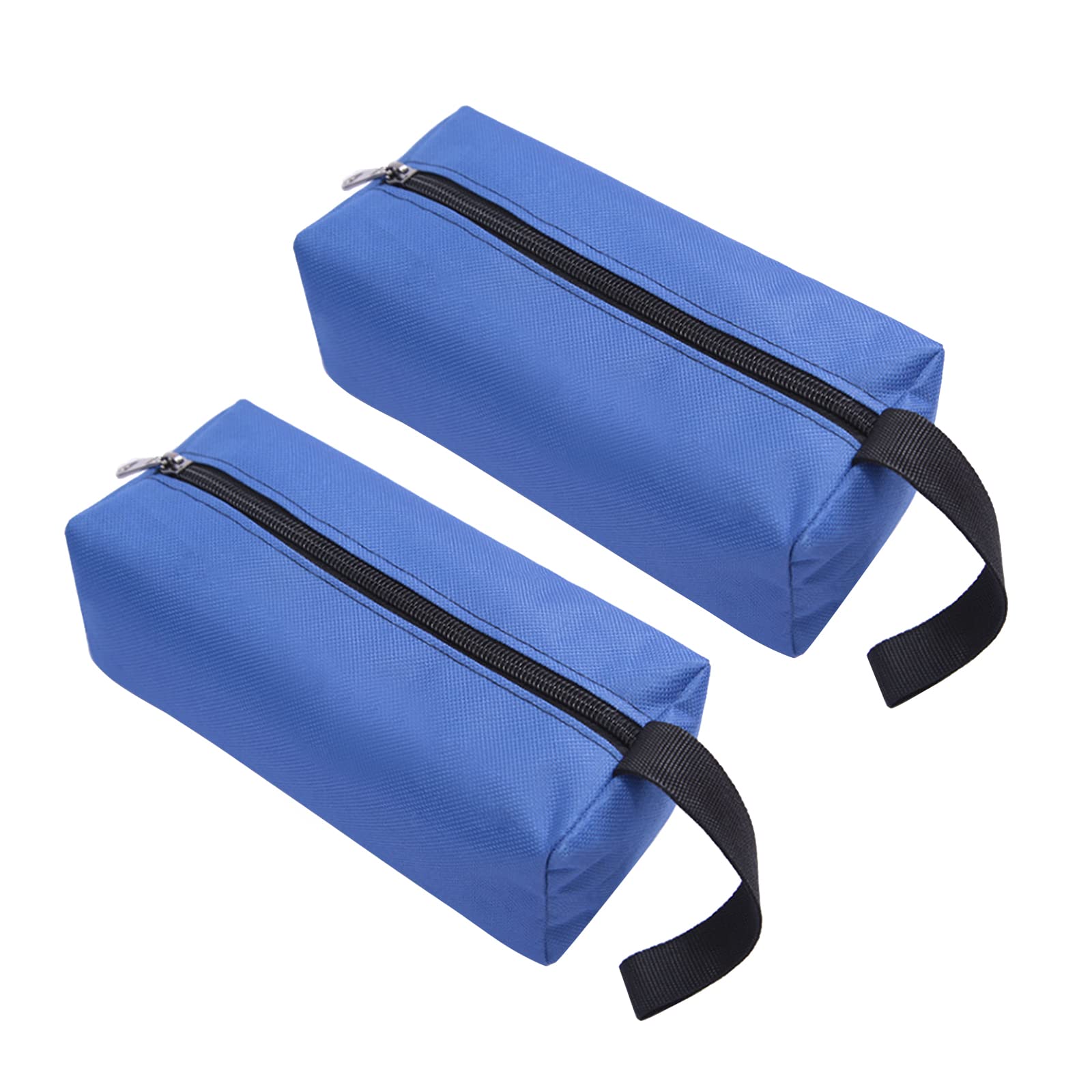 XNJIHWA 2Pcs Small Tool Bag Zippered Multipurpose Tool Bag 25 x 8 x 7cm Waterproof Screwdriver Pouch Empty Tool Pouch Organizer Blue