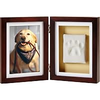 clay paw print shadow box