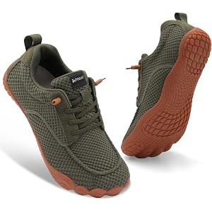 Spesoul Mens Barefoot Shoes Wide Hiking Shoes Zero Drop Minimalist Sneakers Lightweight Breathable Slip On for Water Trail Ru