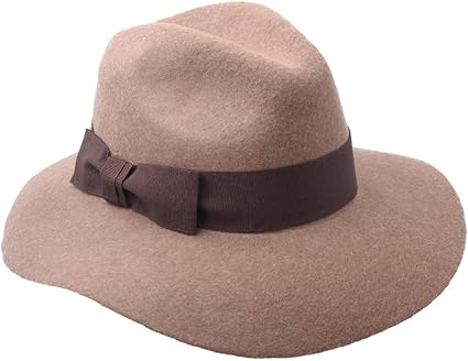brown felt floppy hat