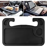 JUSTTOP Car Steering Wheel Desk for Laptop,Multipurpose Travel Car Accessories, Car Seat Stand Trays for Eating, Steering Whe
