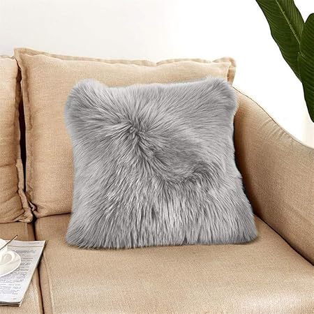 Hequn Vierkant Kussensloop Lamsvacht Sofakussen Decoratieve Kussen Kussen Decoratieve Sofa Kussensloop Kussenhoes Set Kussensloop Voor Bank Slaapkamer Auto Zacht Comfortabel Met Reiverijen En Einde 45 X 45 Cm Amazon Nl