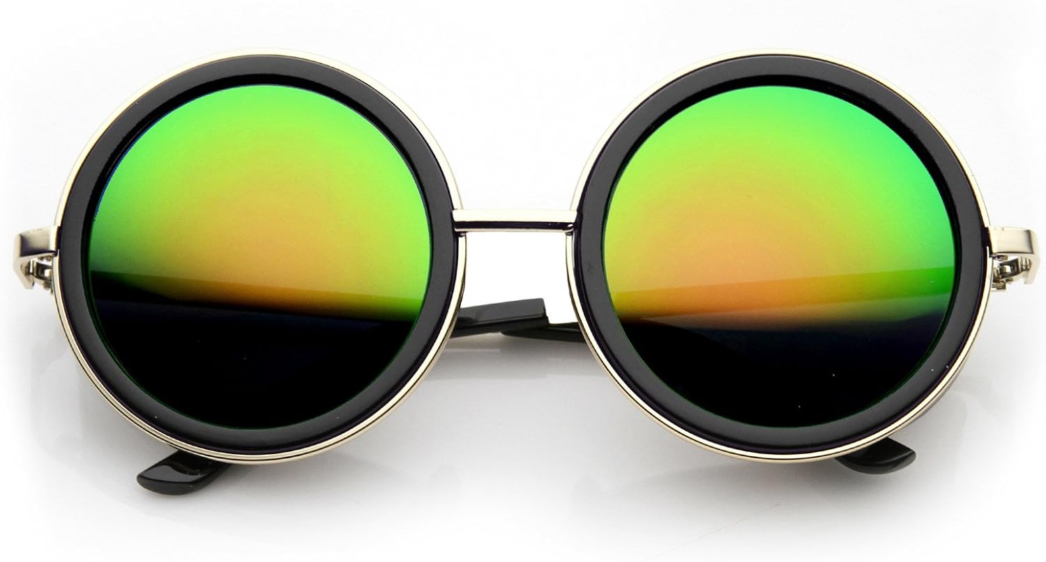 round sunglasses with side covers
