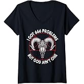 Women's Devil Satan Hell V-Neck T-Shirt