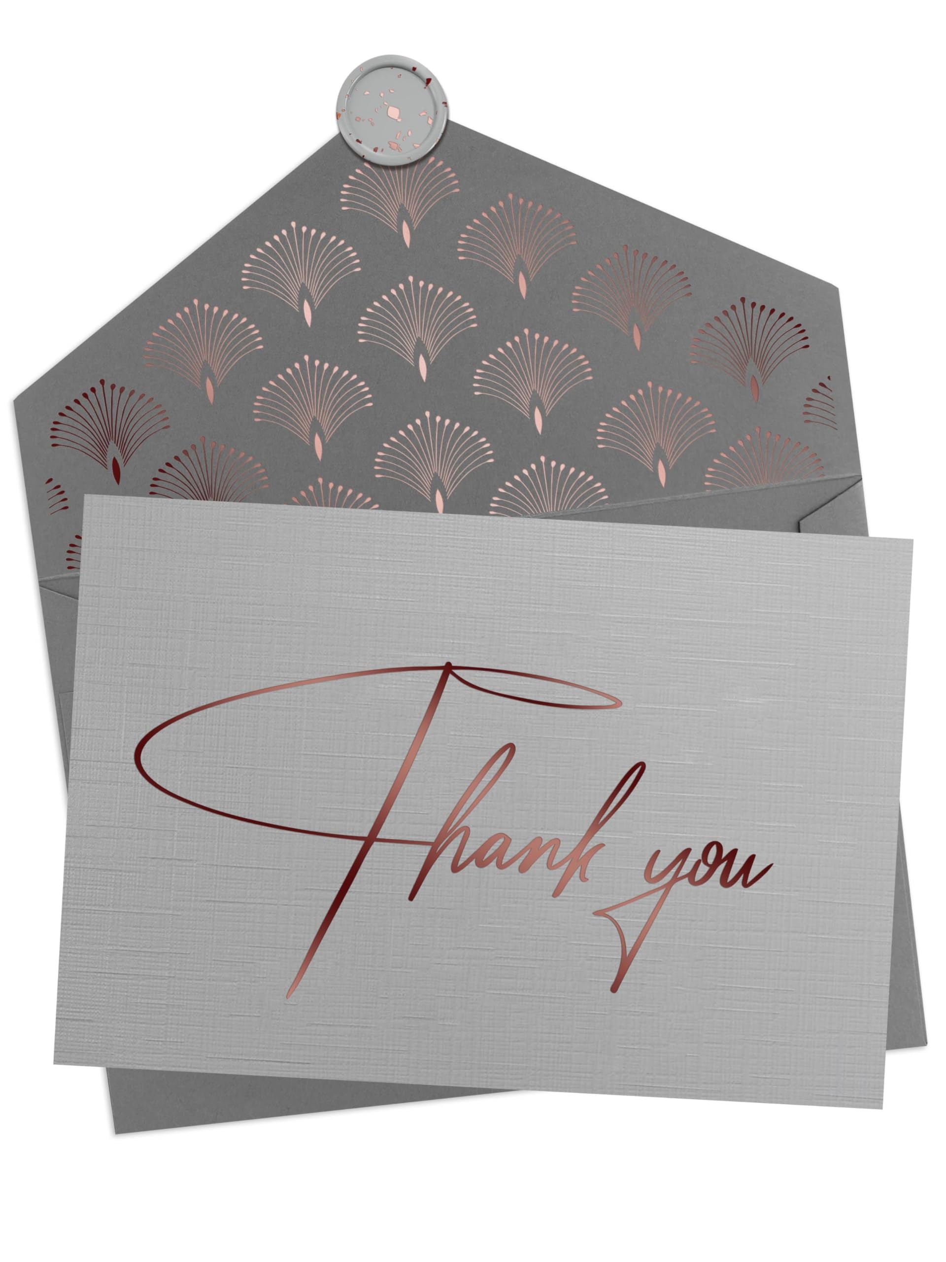 Joli Coon - 5 Thank you cards with envelope and wax seal - Thank you greeting card
