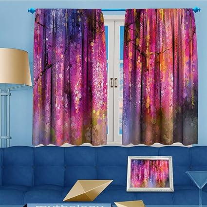 Amazon Com Mikihome Abstract Decor Curtains Flower Blossom
