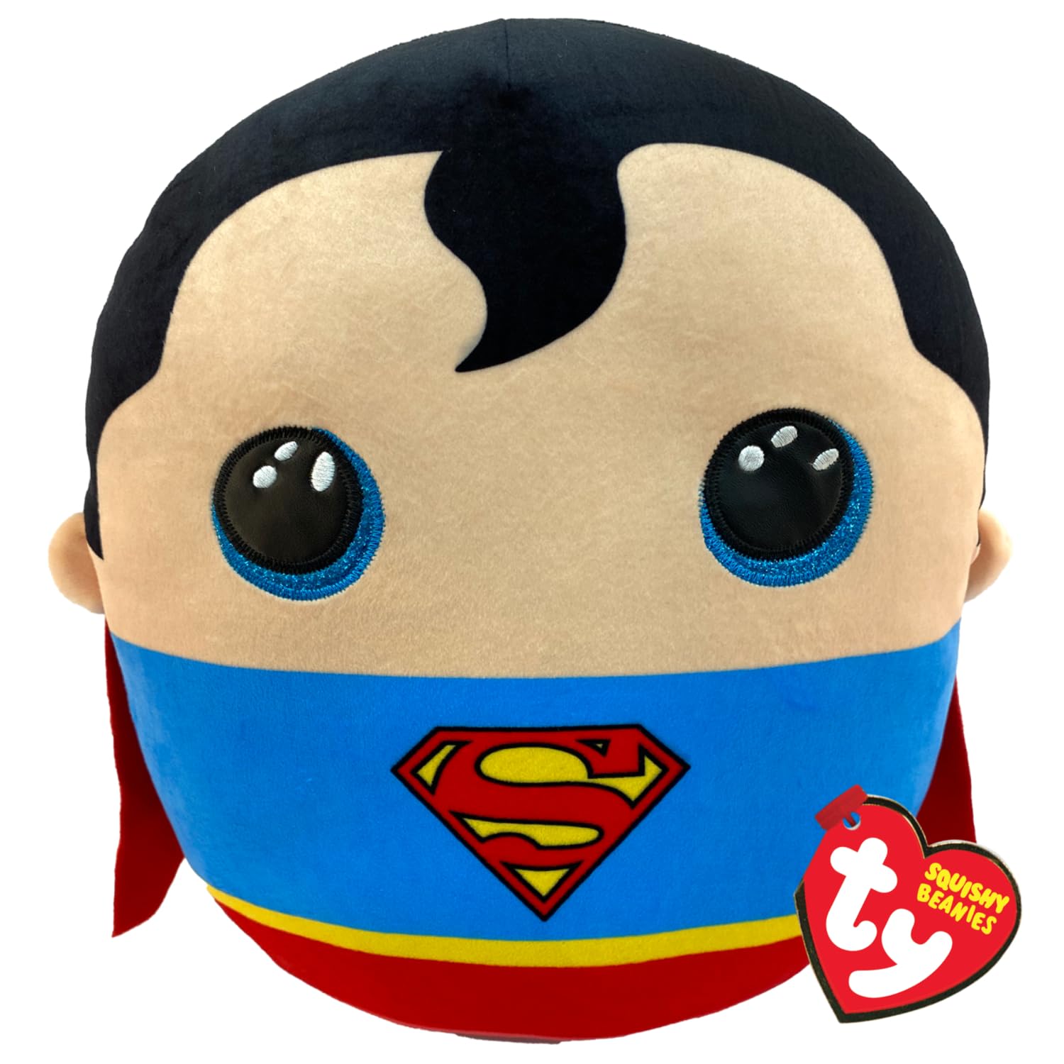 TY Superman Squishy Beanie - 14" Soft Plush Toy | Cuddly Collectible for Kids & Babies | Stuffed Teddy Plushies | DC Comics