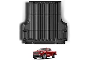 CARESA Truck Bed Mat with Raised Edge for 2024 2023 2022 Nissan Frontier Accessories, All Weather 5FT TPE Heavy Duty Thickness Pickup Bed Liner