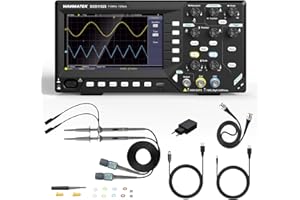 HANMATEK 2 in1 Digital Storage Oscilloscope with Built-in Waveform Generator, 110MHz Bandwidth, 2 × 500MSa/s Sampling Rate, Dual-Channel DOS1102S