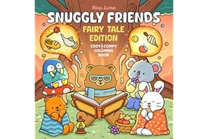 Snuggly Friends - Fairy Tale Edition: Super Cute and Fun Coloring Book for Adults & Teens with Cozy Fuzzy Animal Characters in Hygge Fairytale Worlds ... Music (Snuggly Friends Coloring Series)