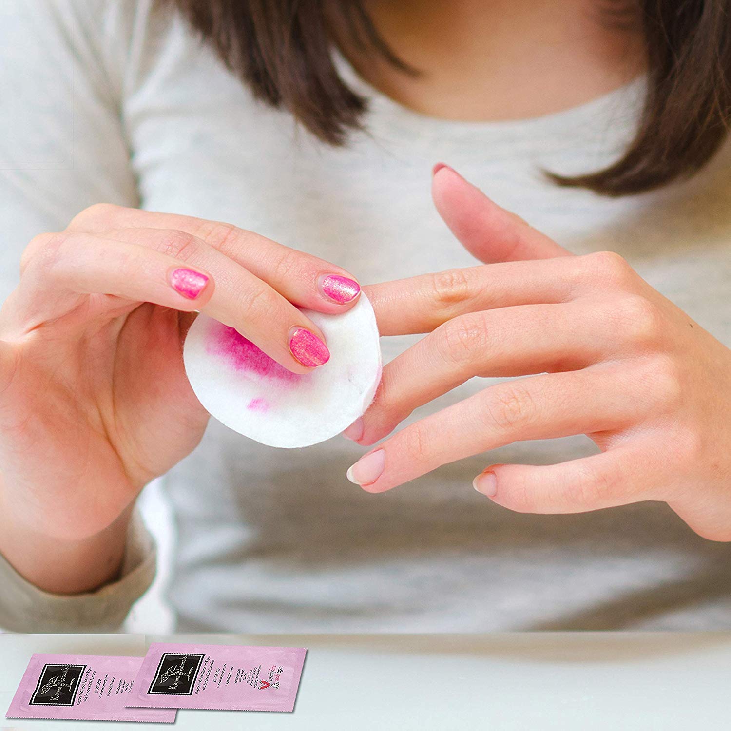 Karma Nail Polish Remover Wipes; Non-Toxic, Vegan, Cruelty-Free : Beauty