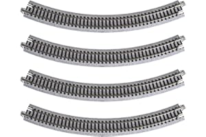 Kato USA Model Train Products Unitrack, 282mm (11") Radius 45-Degree Curve Track (4-Piece)