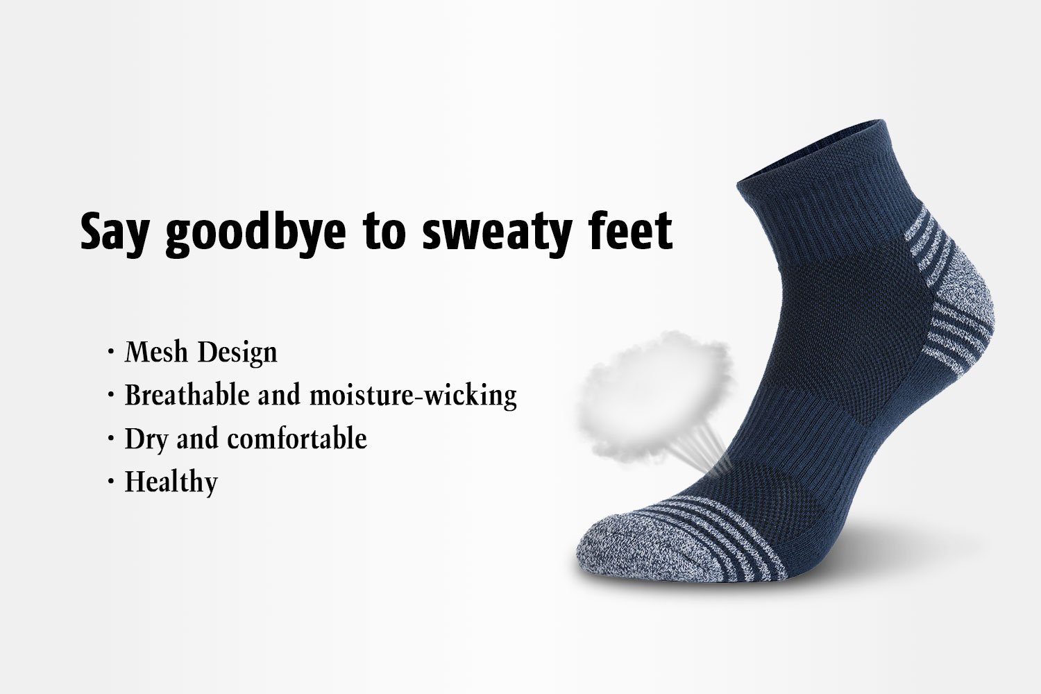 3 Pairs Cushion Athletic Ankle Socks for Men and Women