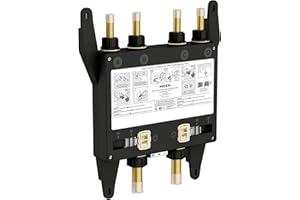 Moen Smart Shower 4-Outlet Digital Thermostatic Shower Valve with 3/4" Connections, S3104 , Black