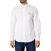 Armani Exchange Mens A|x Long Sleeve Icon Logo Button Shirt