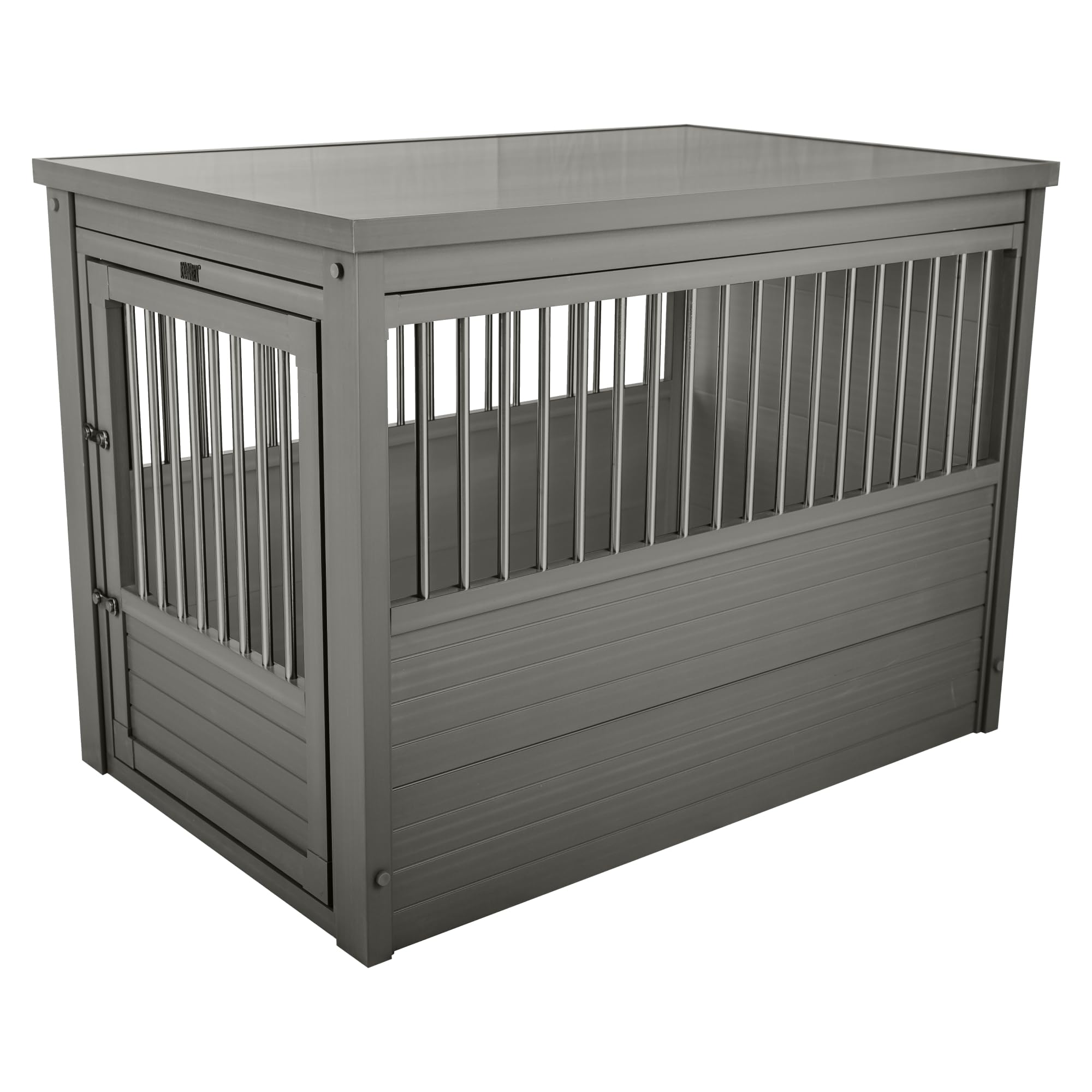 Photo 1 of **FOR PARTS ONLY*** New Age Pet ECOFLEX InnPlace Dog Crate & End Table, Indoor Furniture Style Pet Kennel for Small, Medium, Large & XL Dogs, Durable Composite, Grey, X-Large