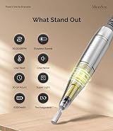 MelodySusie SC320H Nail Drill E File Kit 30000RPM Rechargeable UK view 3