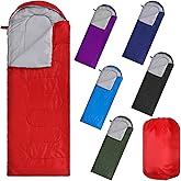 Macarrie 6 Pack Bulk Sleeping Bags for Homeless Donation, 0 Degree Waterproof Sleeping Bags with Compression Sack for Adults Winter Cold Weather Care Camping Hiking Emergency