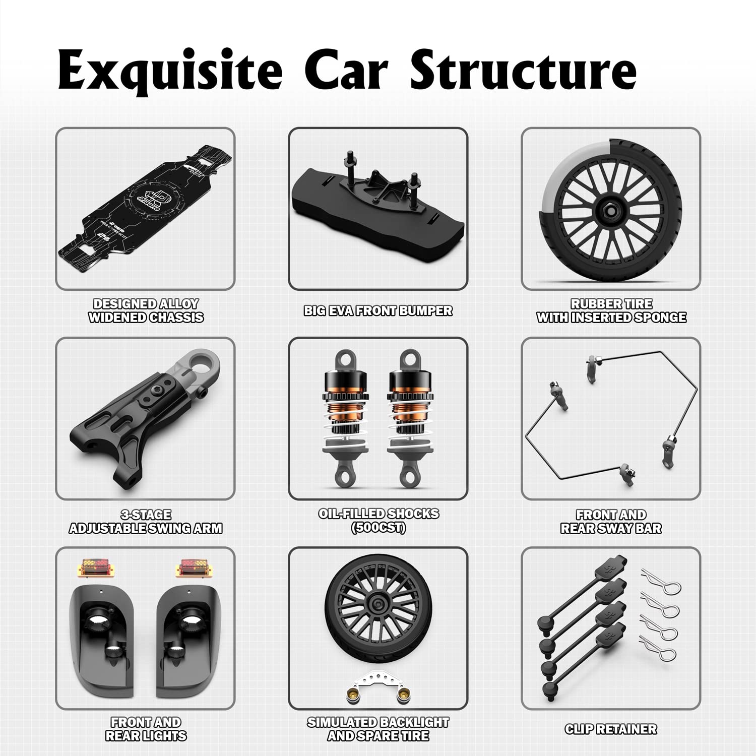 AMORIL 1/10 AK-917 Fast Brushless RC Cars for Adults,Max 75mph Hobby Electric On-Road RTR with 9KG Metal Servo,3650 4300KV Motor,60A Independent ESC,Remote Control Car for Boys,Cyan