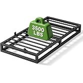 Twin Bed Frame 6 Inch,Metal Heavy Duty Platform Upgrade Low Profile Bed | Dual-Layer Reinf,Easy Assembly,Noise-Free,6 Mattress Slide Stoppers,3500LBS Capacity,No Box Spring Needed,Dual-use