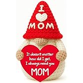 YUEYUQIU Mom Gifts from Daughter Son - Christmas Stocking Stuffers Gifts for Mom, Sentimental Mothers Day Birthday for Mother New Moms Mama Mother in Law - Handmade Crochet Gnome