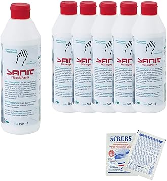 Sanit Flussigpaste Mit Reibekorpern Vpe 6 Flaschen A 500ml Im Set Inkl 3 St Dewepro Single Scrubs Amazon De Baumarkt