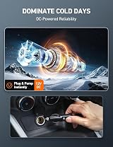 AstroAI Tyre Inflator Air Compressor 12V DC 35LPM Auto-Stop Digital Gauge view 2