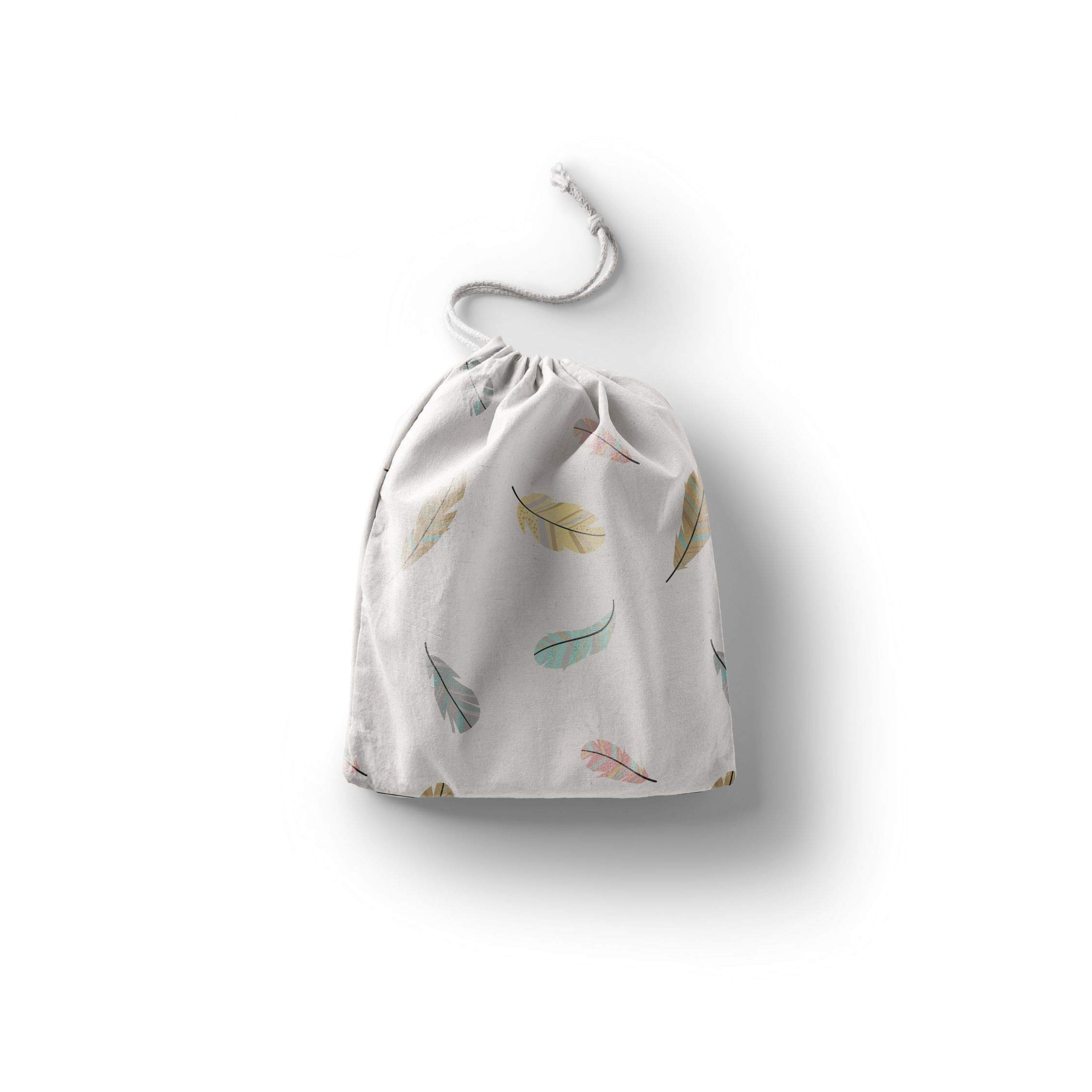 Bonamaison Printed Cotton Produce Bag with Drawstring, Reusable Grocery Bag, Biodegradable Eco-Friendly Bags, Travel Pouch, Sachet Bags, Shopping Bag, Eco Friendly, Foldable, Size: 30x40 Cm