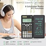 NEWYES 991ES MAX Rechargeable Scientific Calculator Writing Pad Dual Power Black view 4
