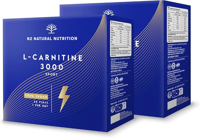 N2 Natural Nutrition L-Carnitine 3000 Pure 40 Ampoules Pre-Workout