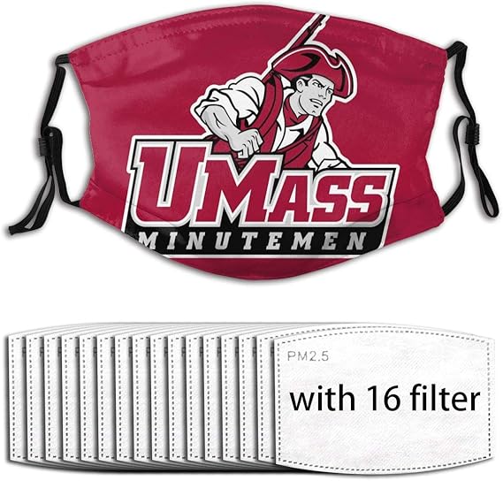 NCAA UMass Minutemen Face Mask Adjustable DustProof Face Cover Masks