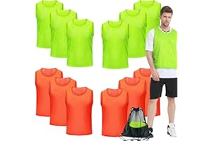Antoyo Soccer Pinnies Youth with Numbers Scrimmage Team Practice Vests Pennies Jerseys for Basketball Soccer Football Bibs