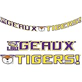 Havercamp Lsu Geaux Tigers Banner 11.5 Ft Long Ideal Lsu Decorations for Party Tailgate Party Supplies Graduation Game Day (by Havercamp)