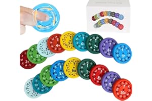BANBAN Math Fidget Spinners,Math Fact Fidget-Spinners, Fidget Spin-ner Sensory Spinner, Number Fidget Toy, Math Games, Fidget Learning Game Toy Relieves Stress (18PCS)