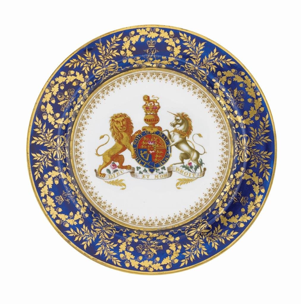 George III Painted Tin Enamel Plate - Picnic or Camping